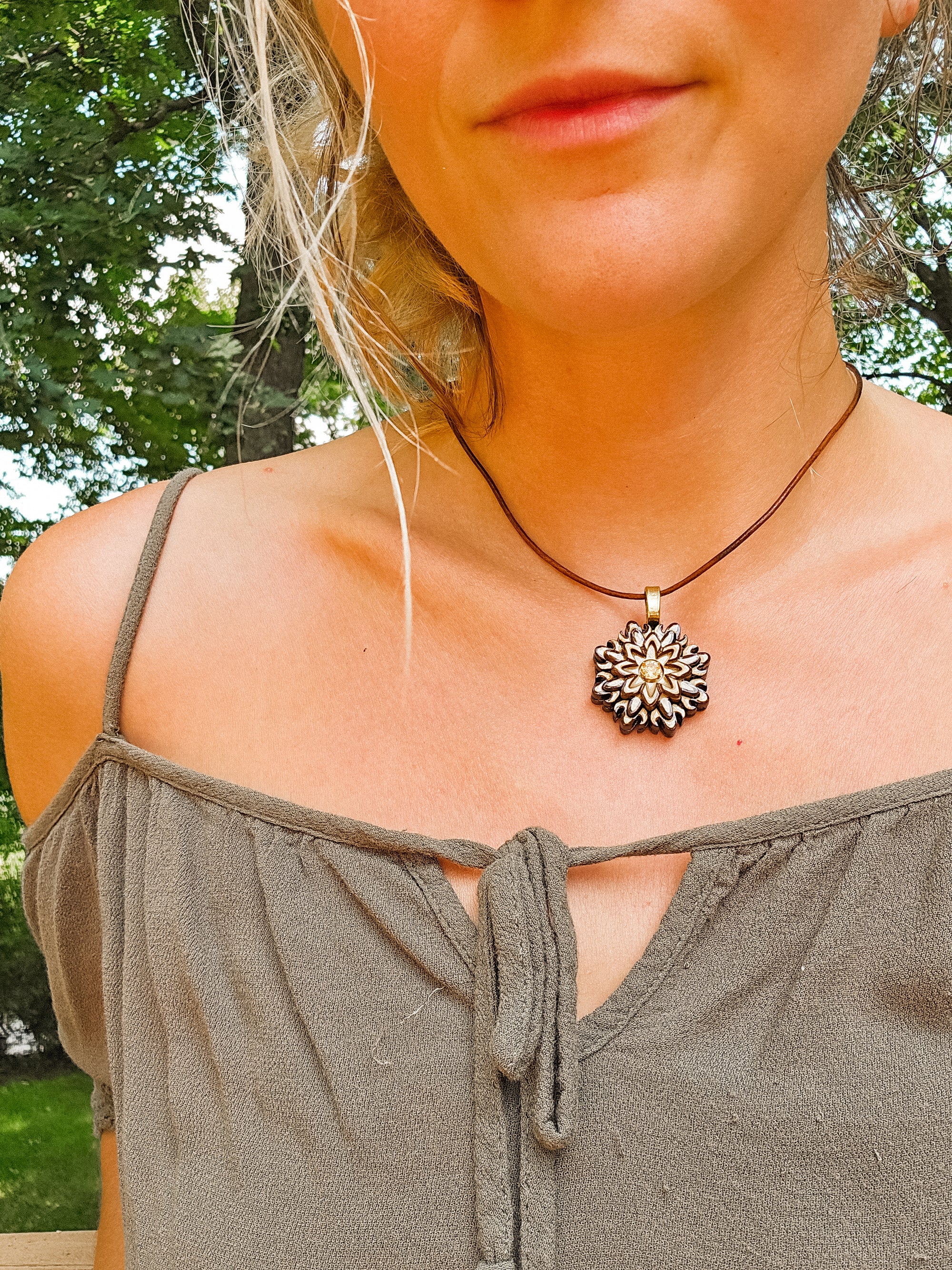 Elevated Pendant - Flower Of Life - Small - 309