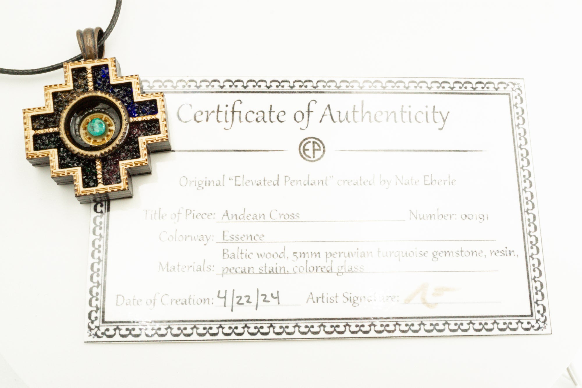 Elevated Pendant - Andean Cross - 191