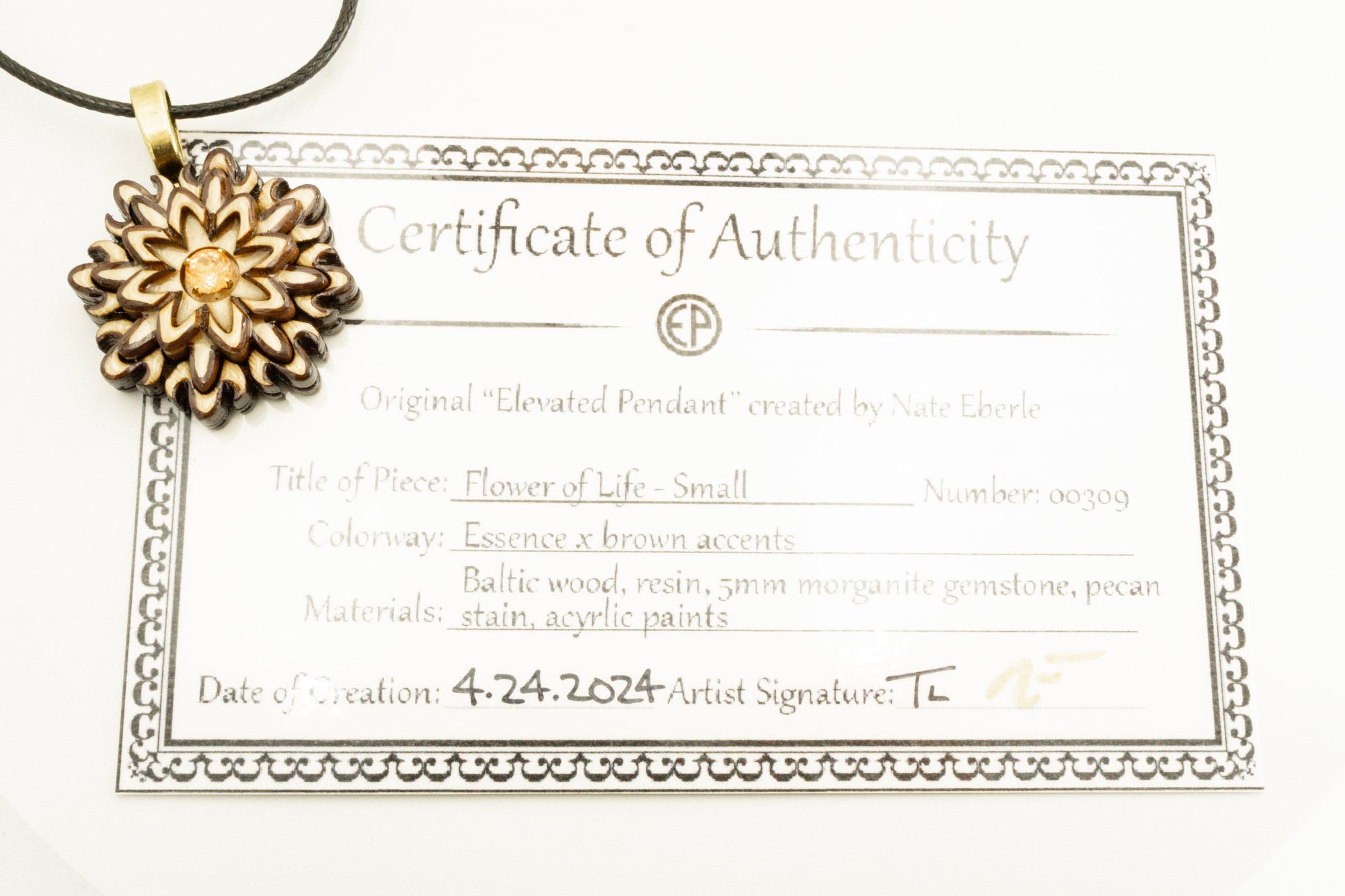 Elevated Pendant - Flower Of Life - Small - 309