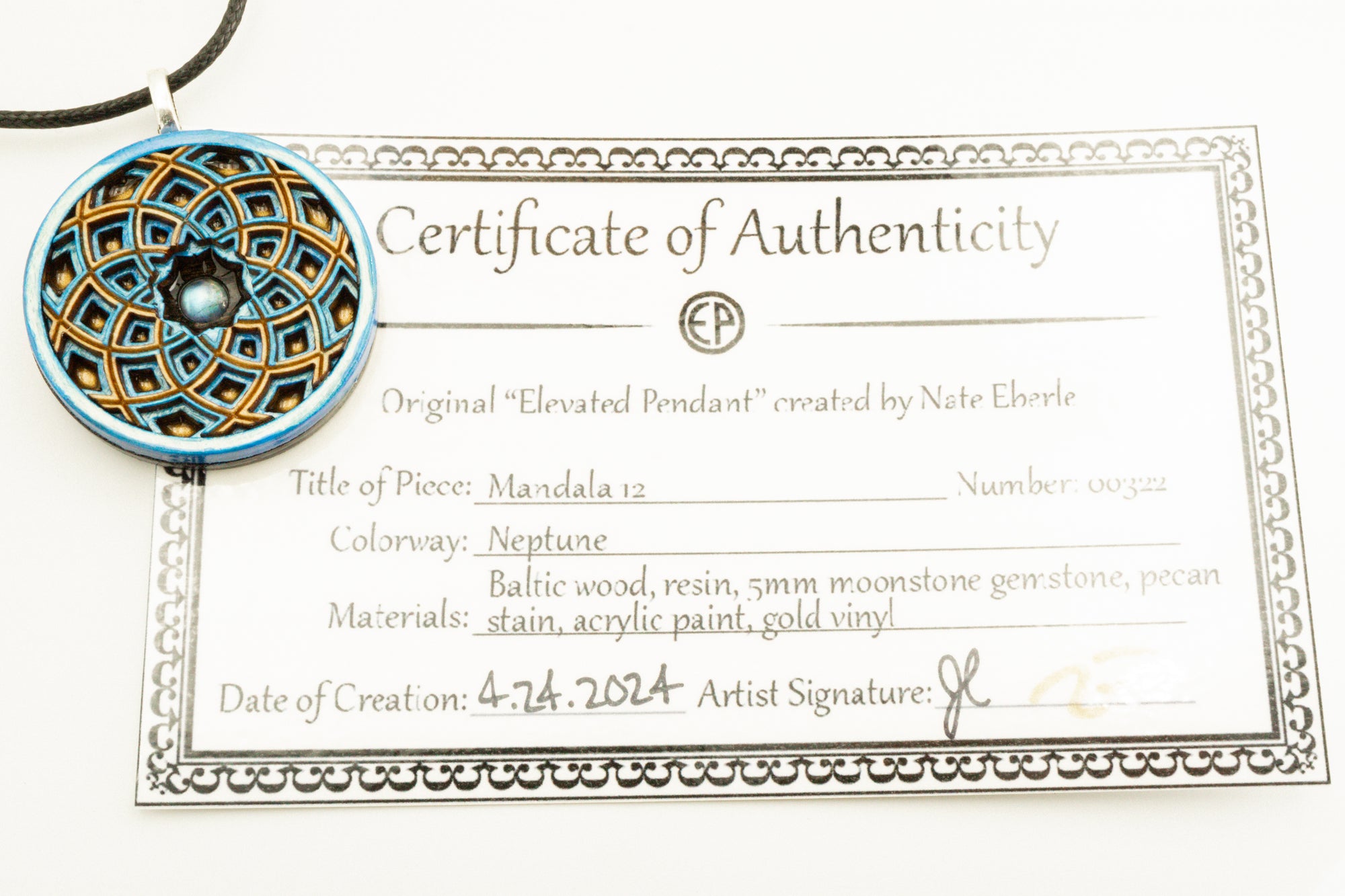 Elevated Pendant - Mandala 12 - 322