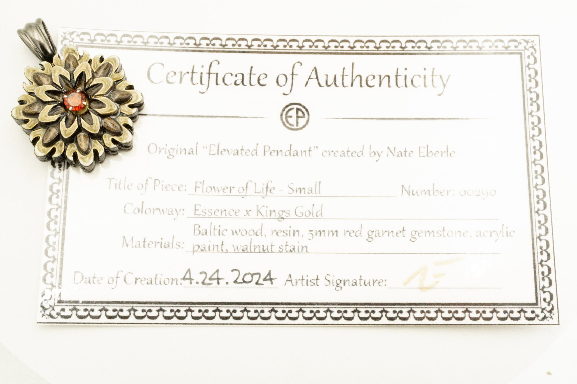Elevated Pendant - Flower Of Life - Small - 290