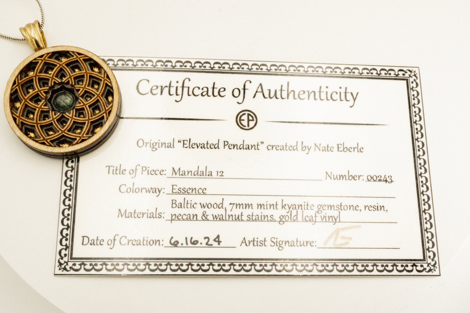 Elevated Pendant - Mandala 12 - 243