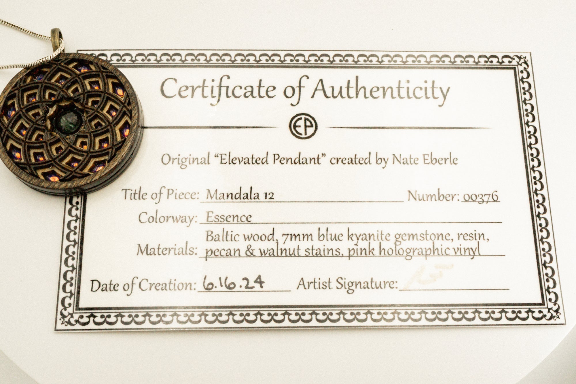 Elevated Pendant - Mandala 12 - 376