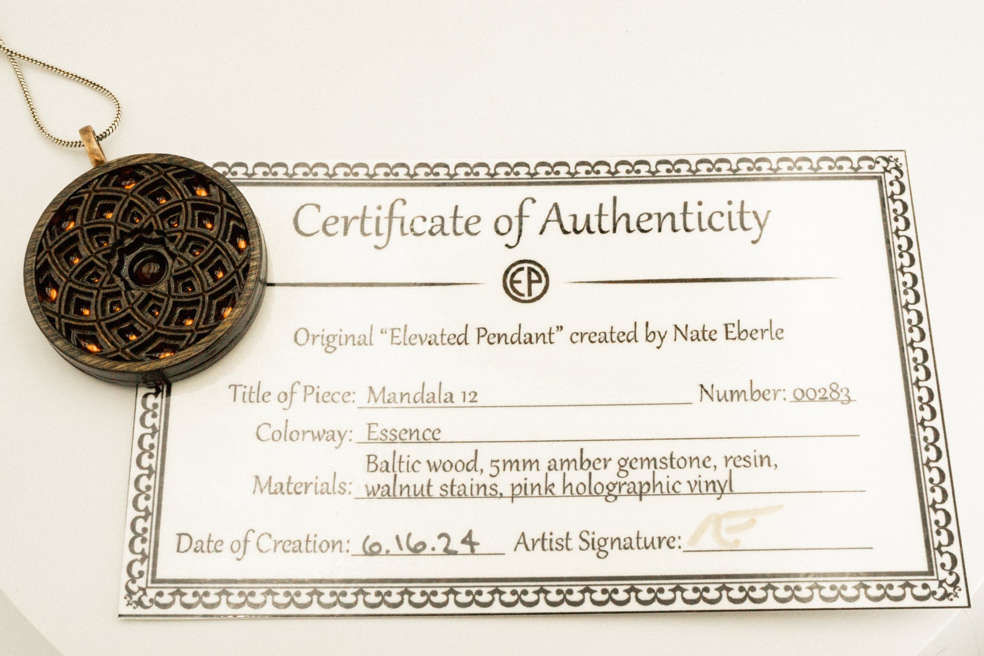Elevated Pendant - Mandala 12 - 283
