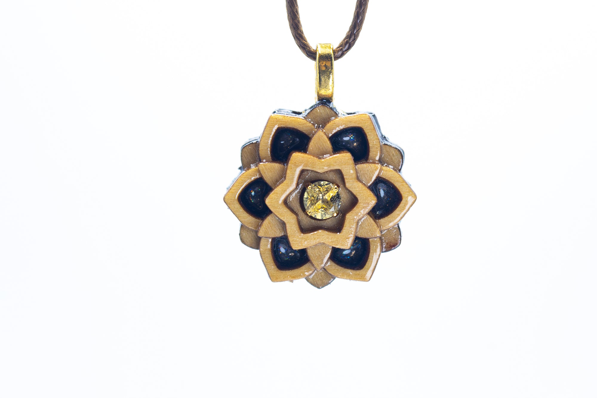 Light Stain Mini Mandala Balance - Citrine