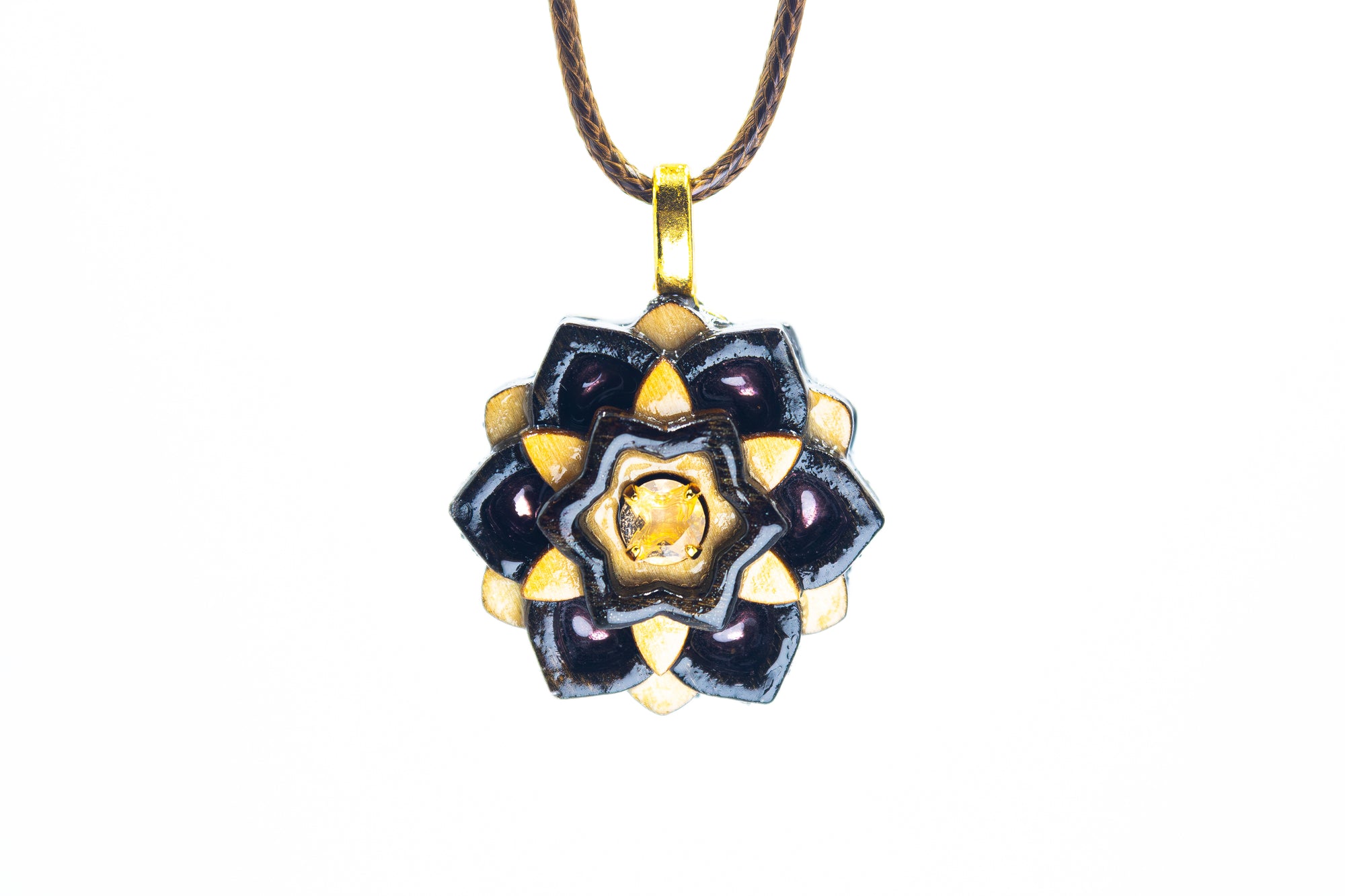 Mixed Stain Mini Mandala Balance - Citrine