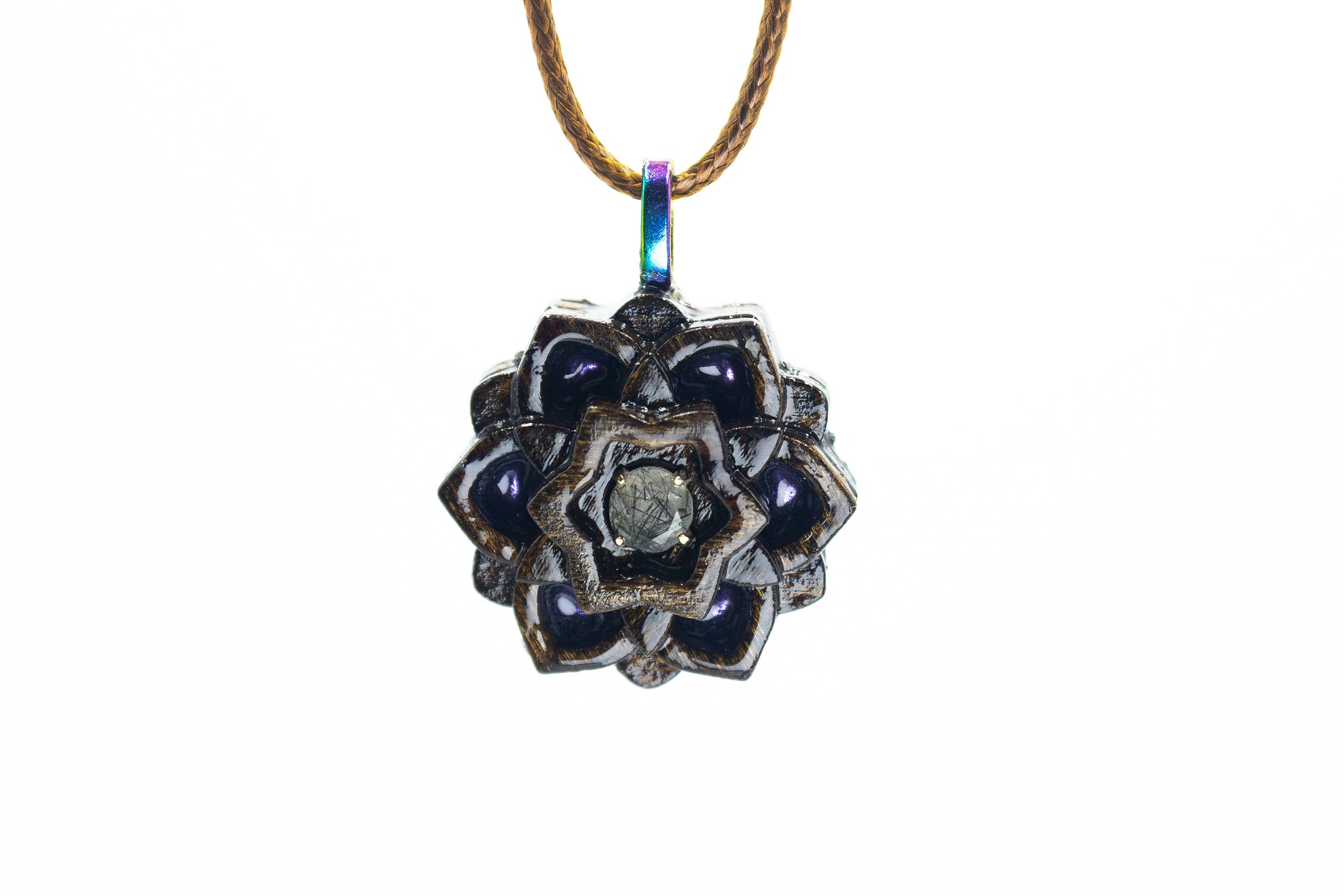 Dark Stain Mini Mandala Balance - Black Rutile Quartz