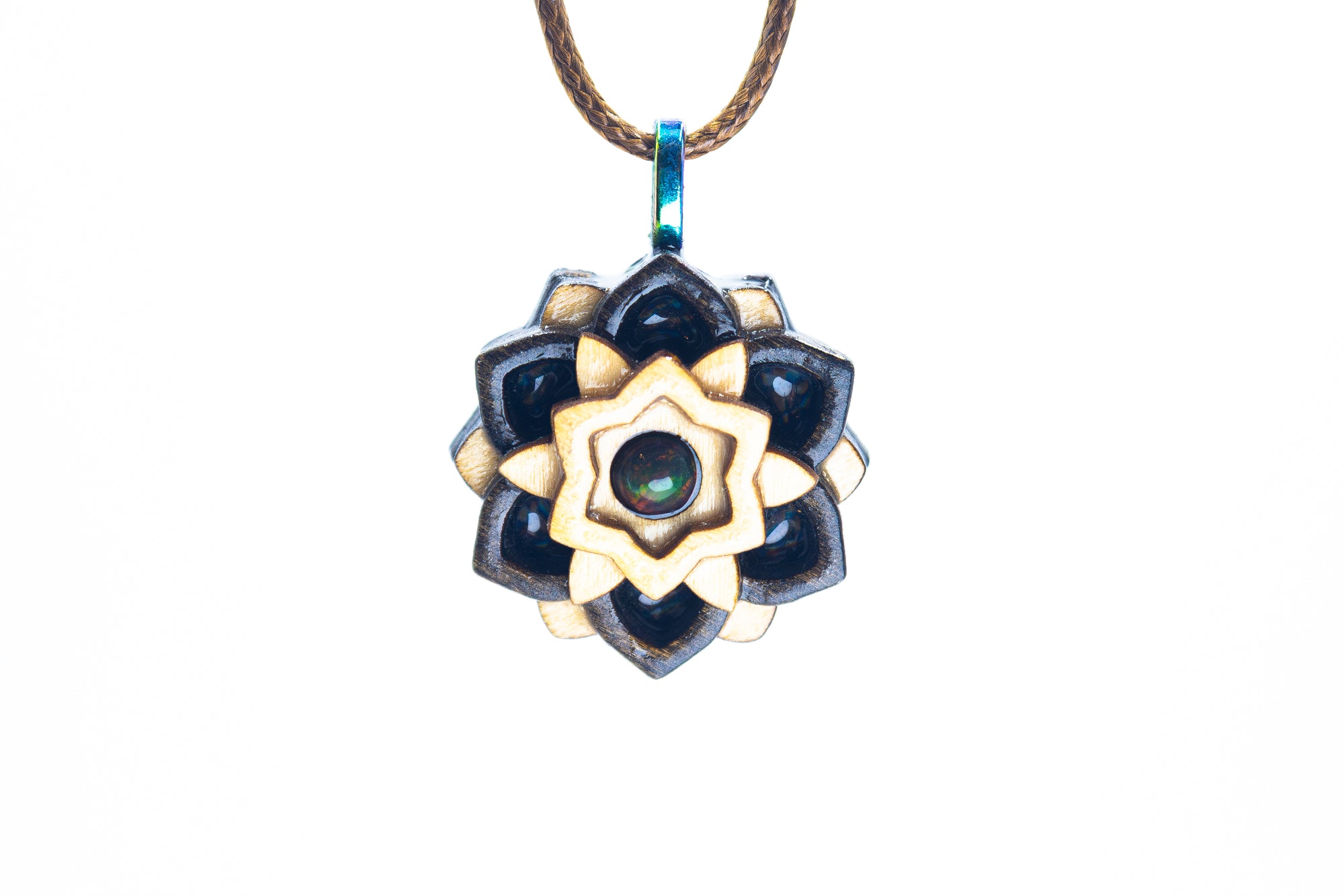 Mixed Stain Mini Mandala Balance - Black Opal