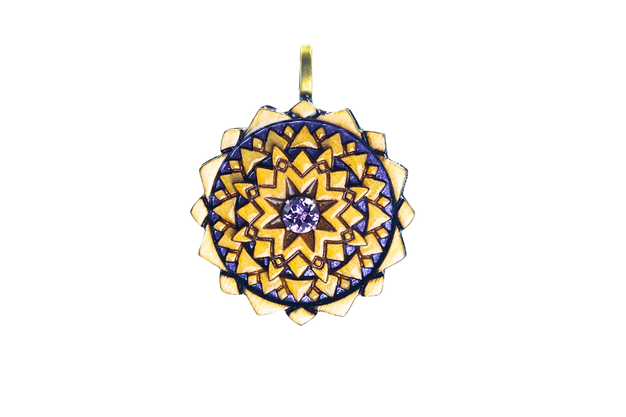 Light Stain Mini Mandala Serenity - Purple Amethyst