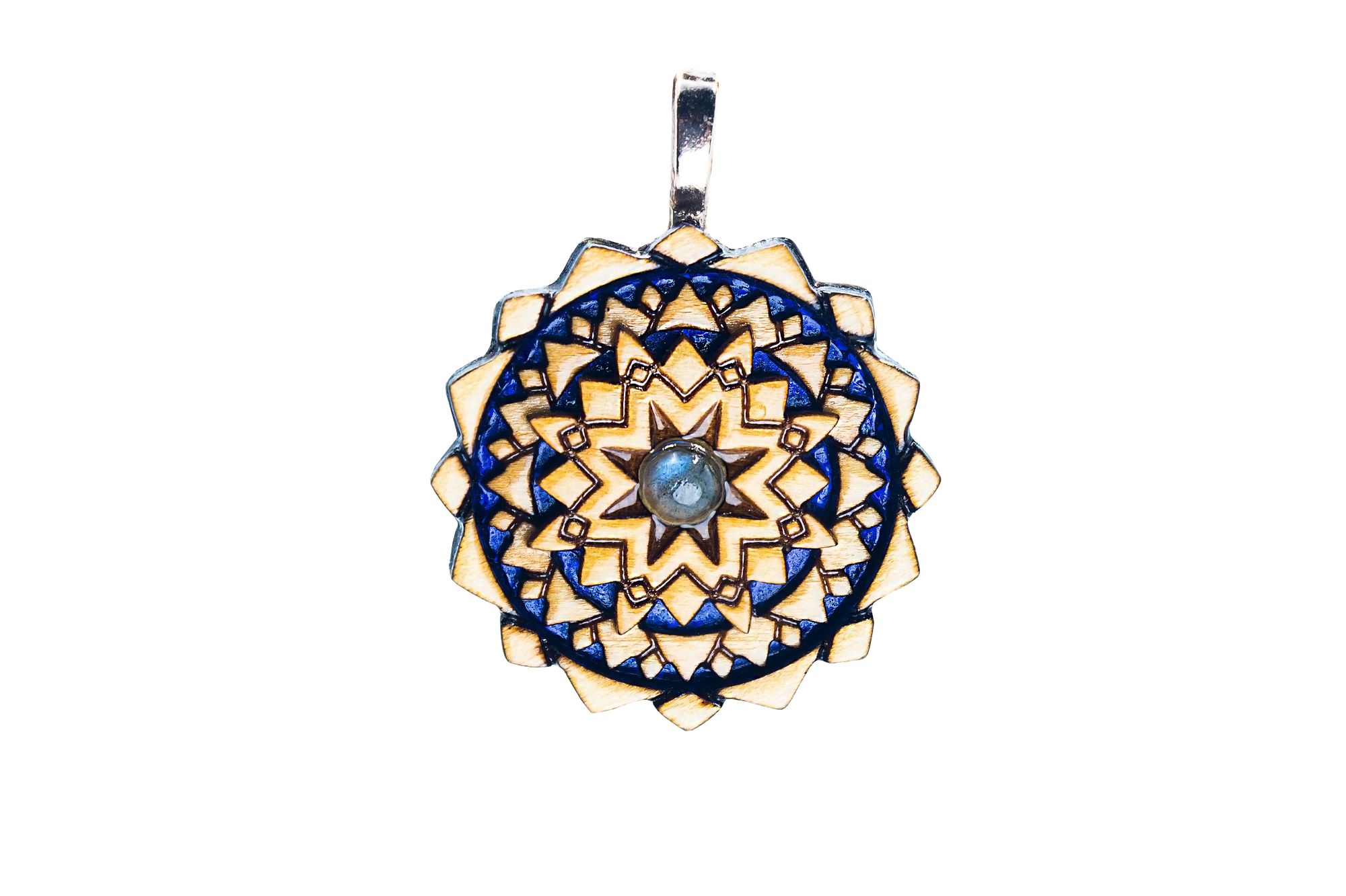 Light Stain Mini Mandala Serenity - Labradorite