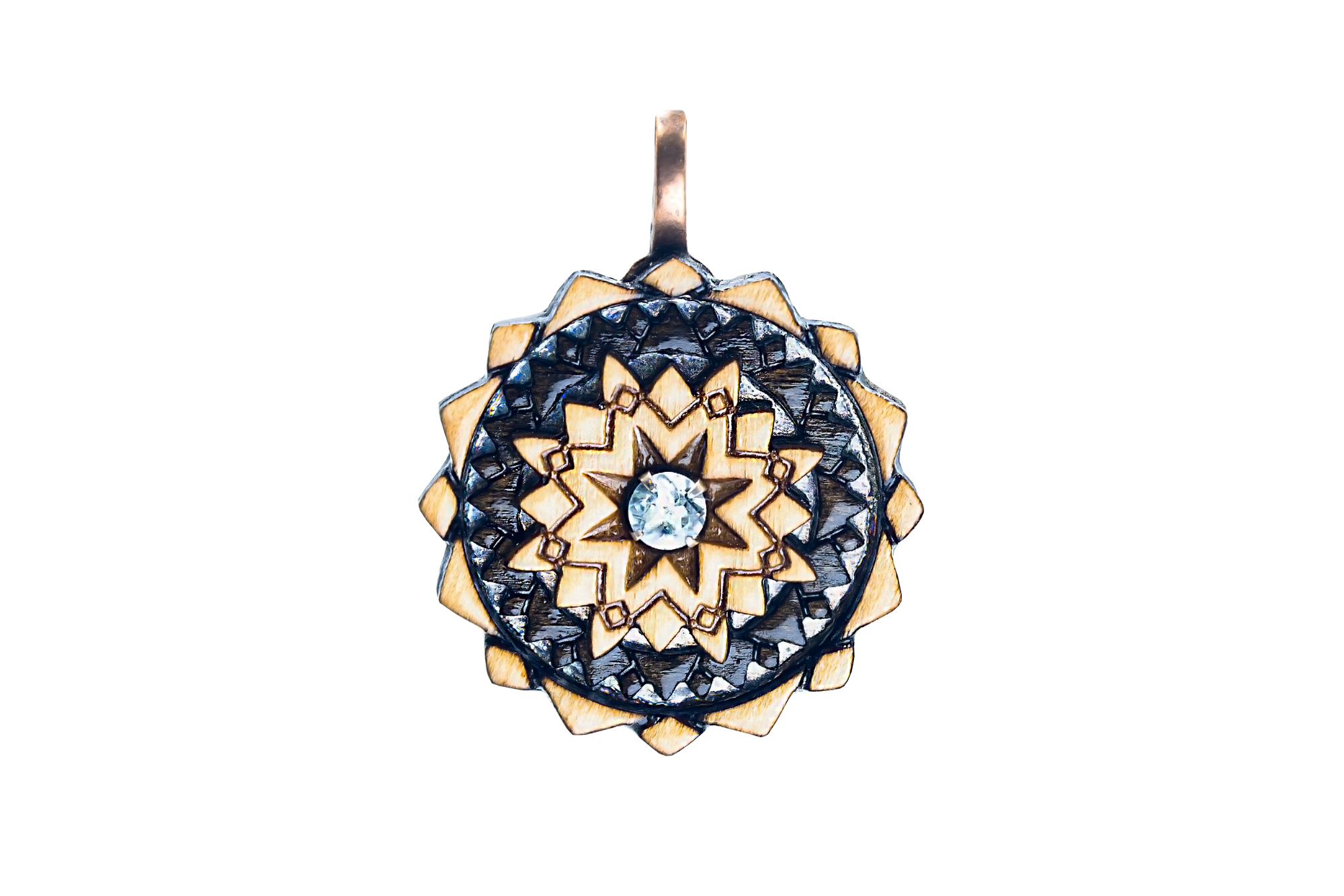 Mixed Stain Mini Mandala Serenity - Sky Blue Topaz