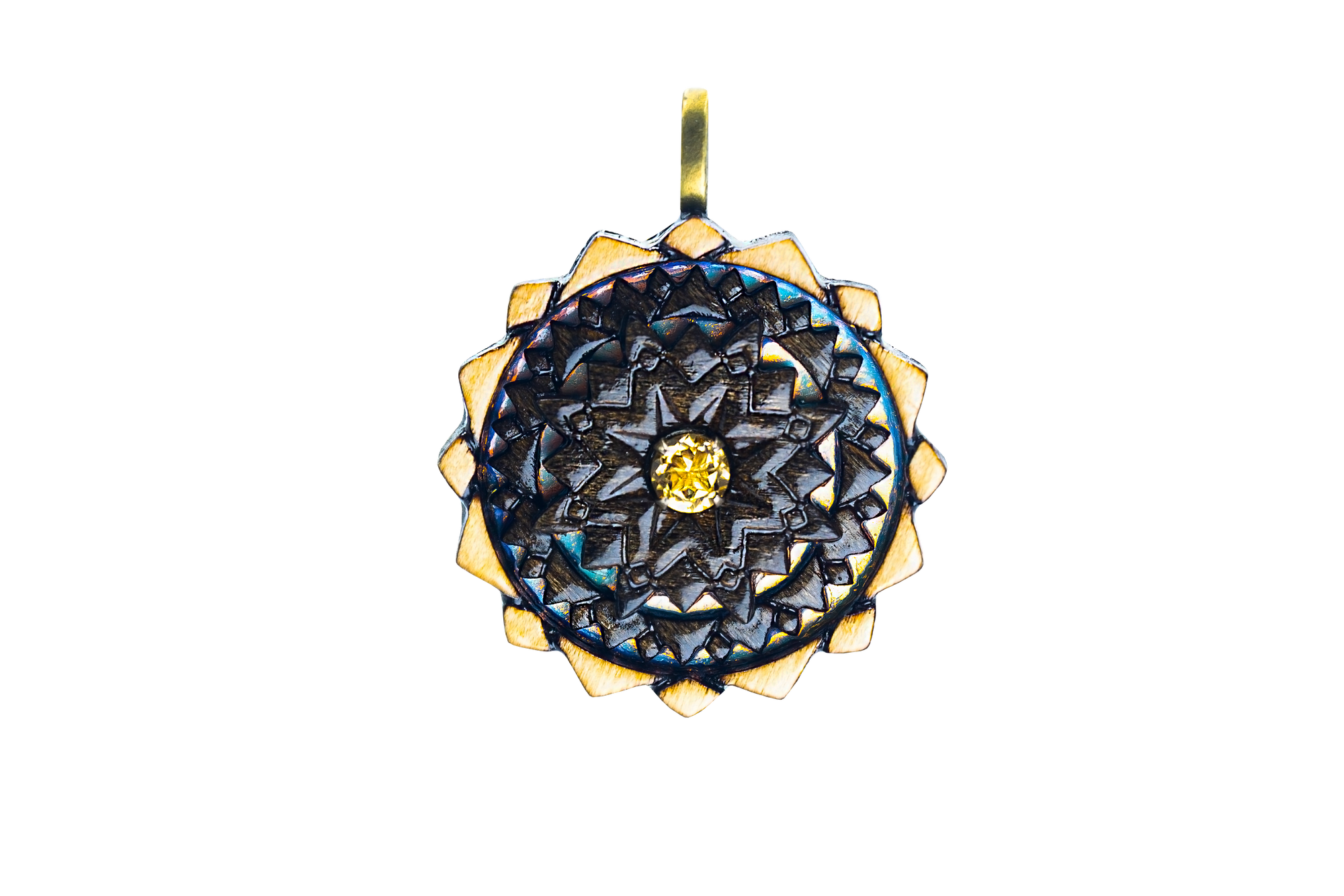 Mixed Stain Mini Mandala Serenity - Citrine