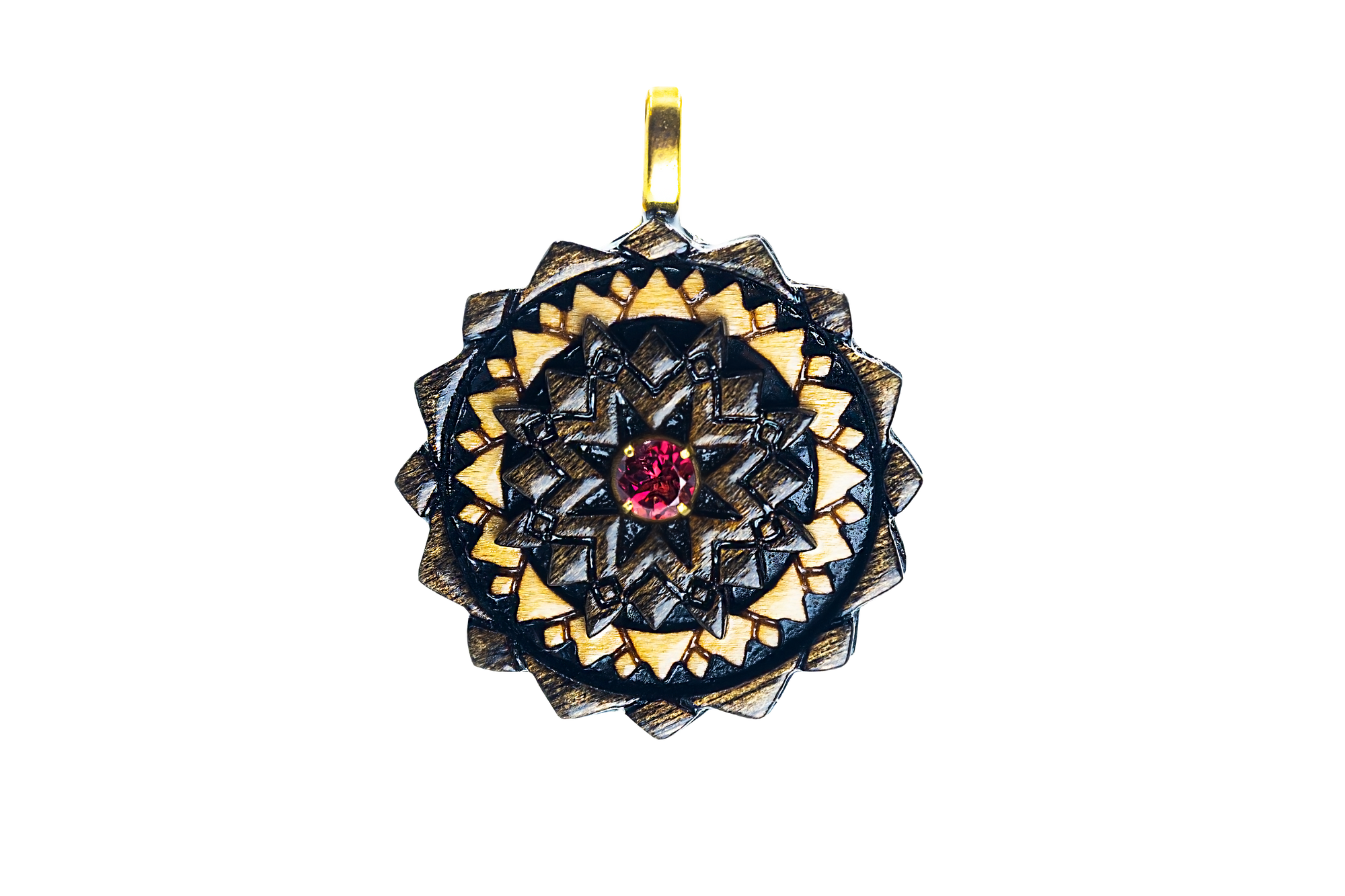 Mixed Stain Mini Mandala Serenity - Mozambique Garnet