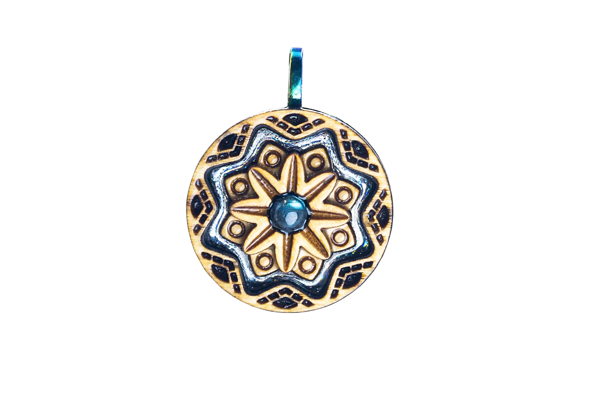 Light Stain Mini Mandala Tranquility - Labradorite