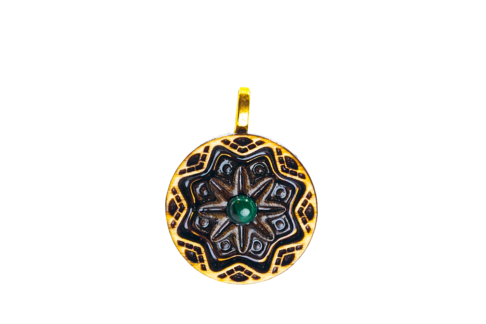 Mixed Stain Mini Mandala Tranquility - Malachite