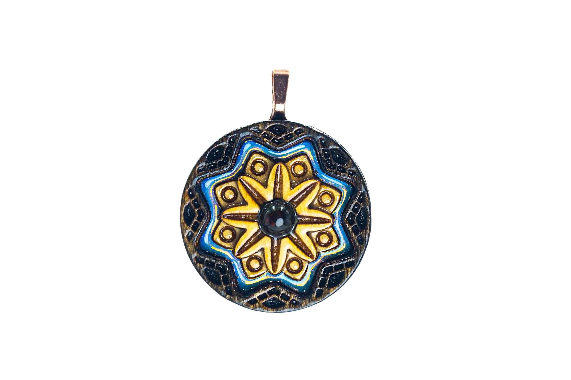Mixed Stain Mini Mandala Tranquility - Black Opal
