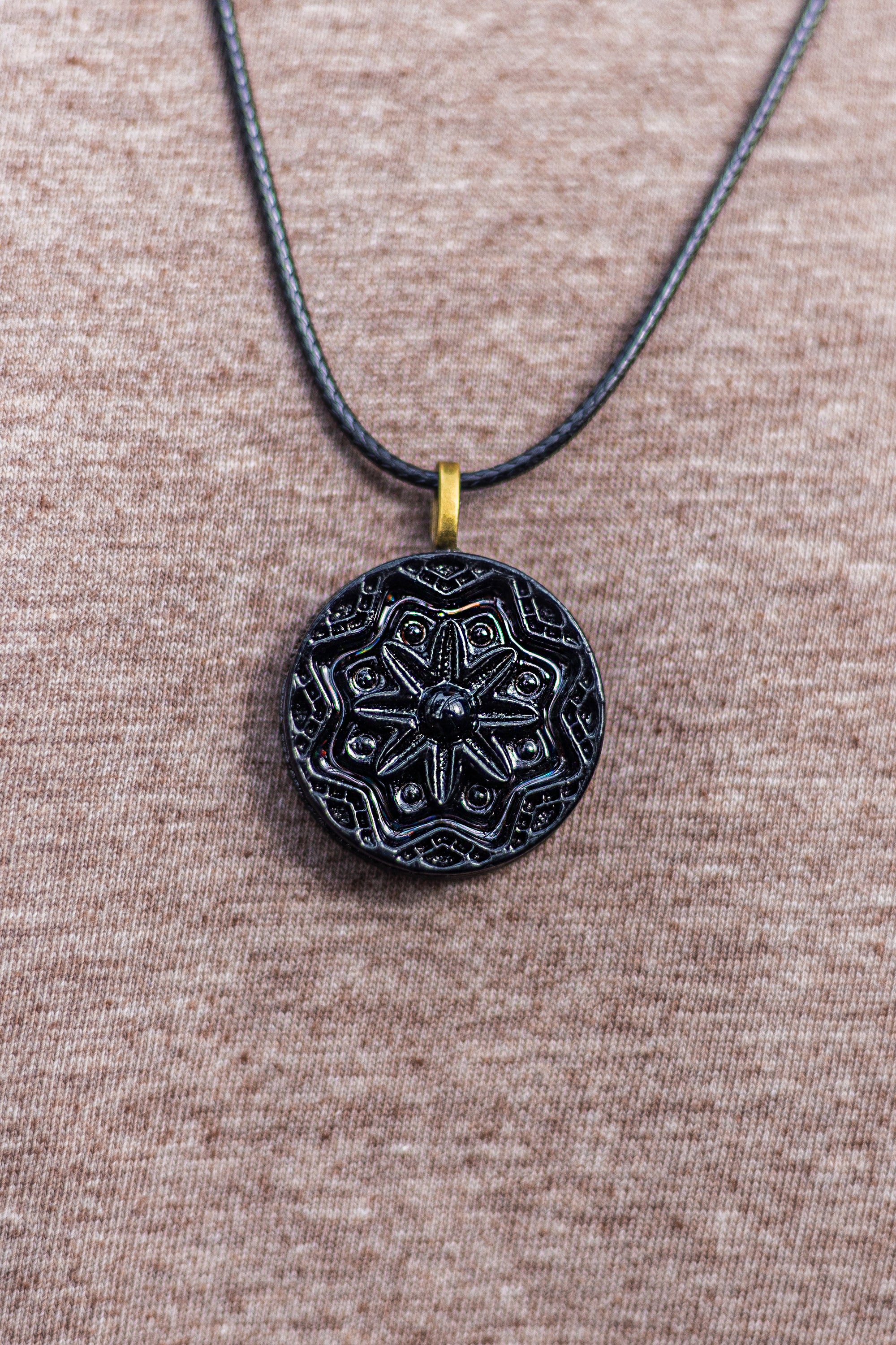 Painted Mini Mandala Tranquility - Onyx