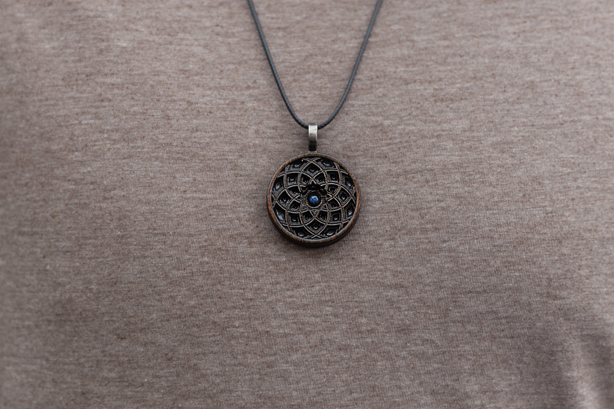 Dark Stain Mandala 12 - Labradorite