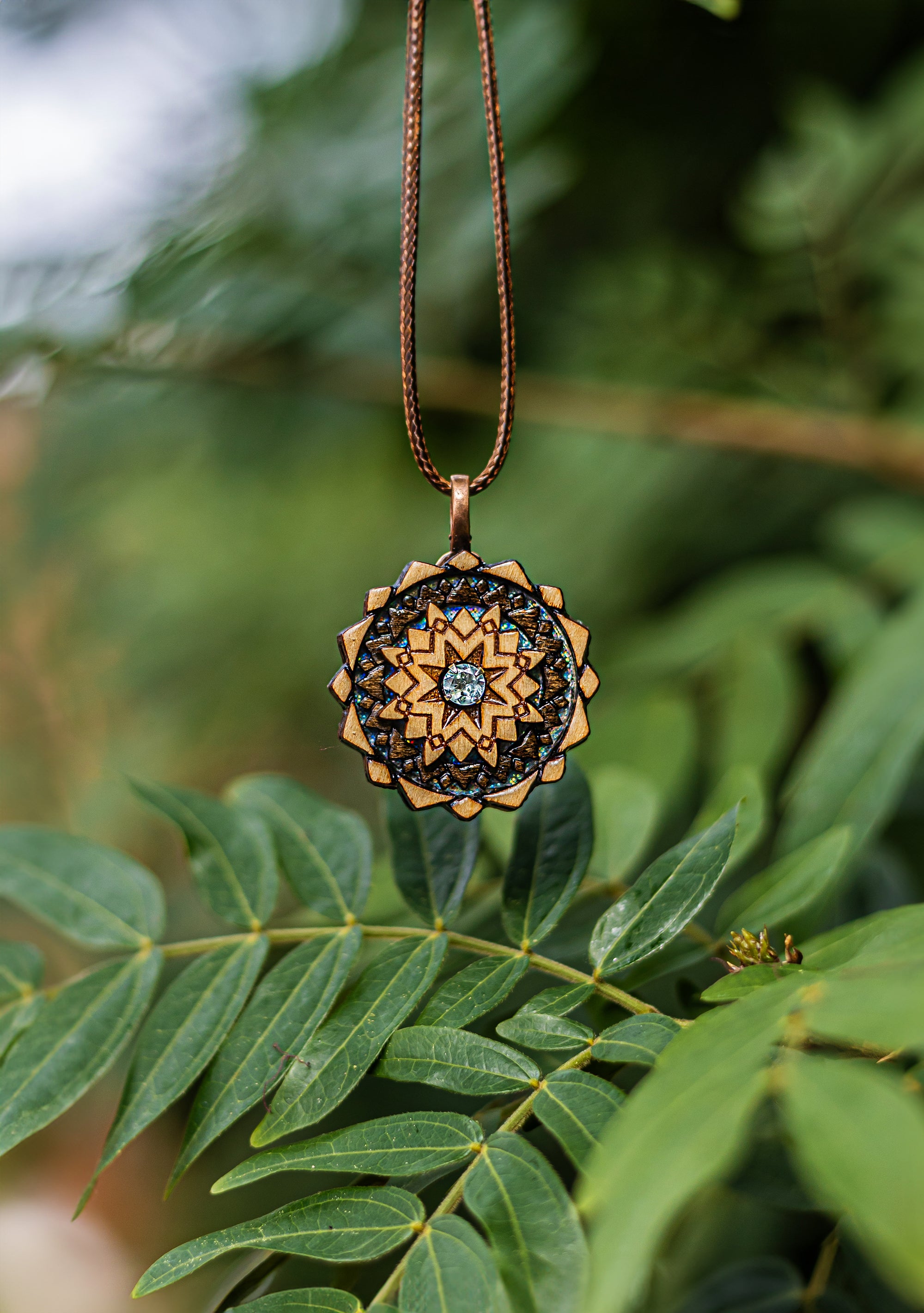 Mixed Stain Mini Mandala Serenity - Sky Blue Topaz