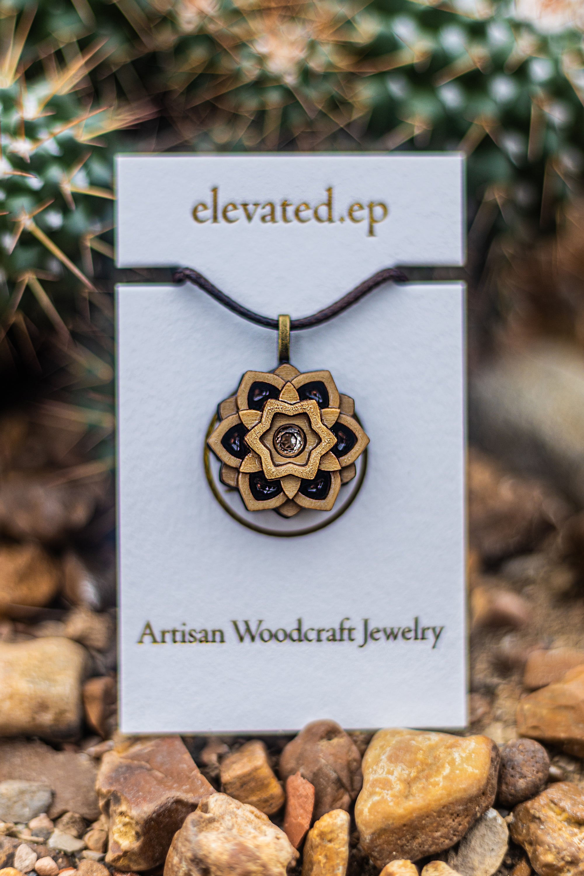 Light Stain Mini Mandala Balance - Citrine