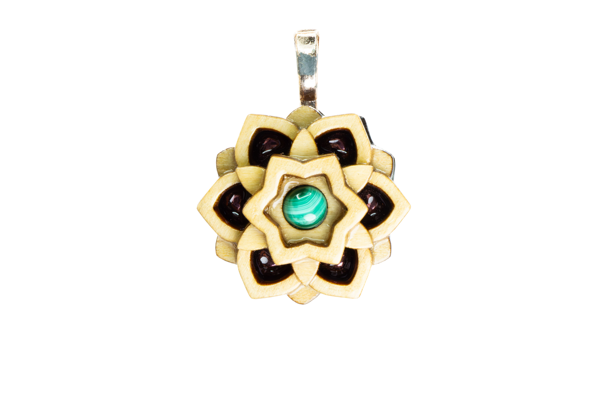 Light Stain Mini Mandala Balance - Malachite