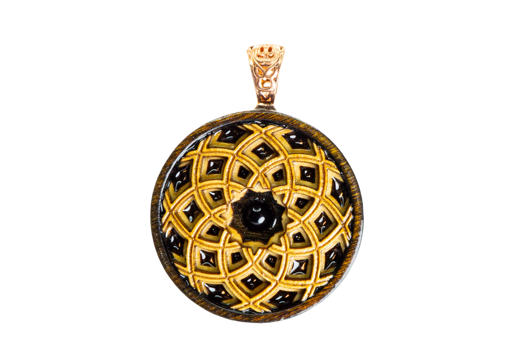 Mixed Stain Mandala 12 - Onyx