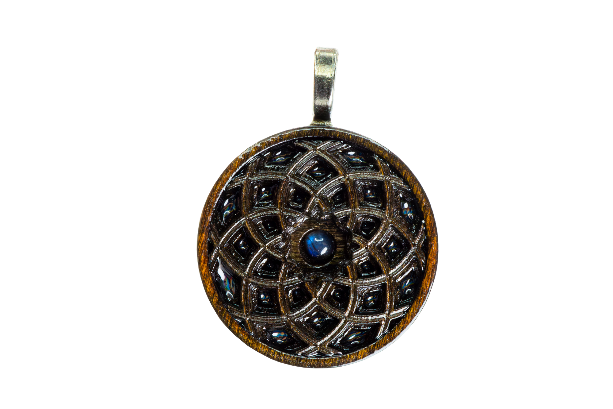 Dark Stain Mandala 12 - Labradorite