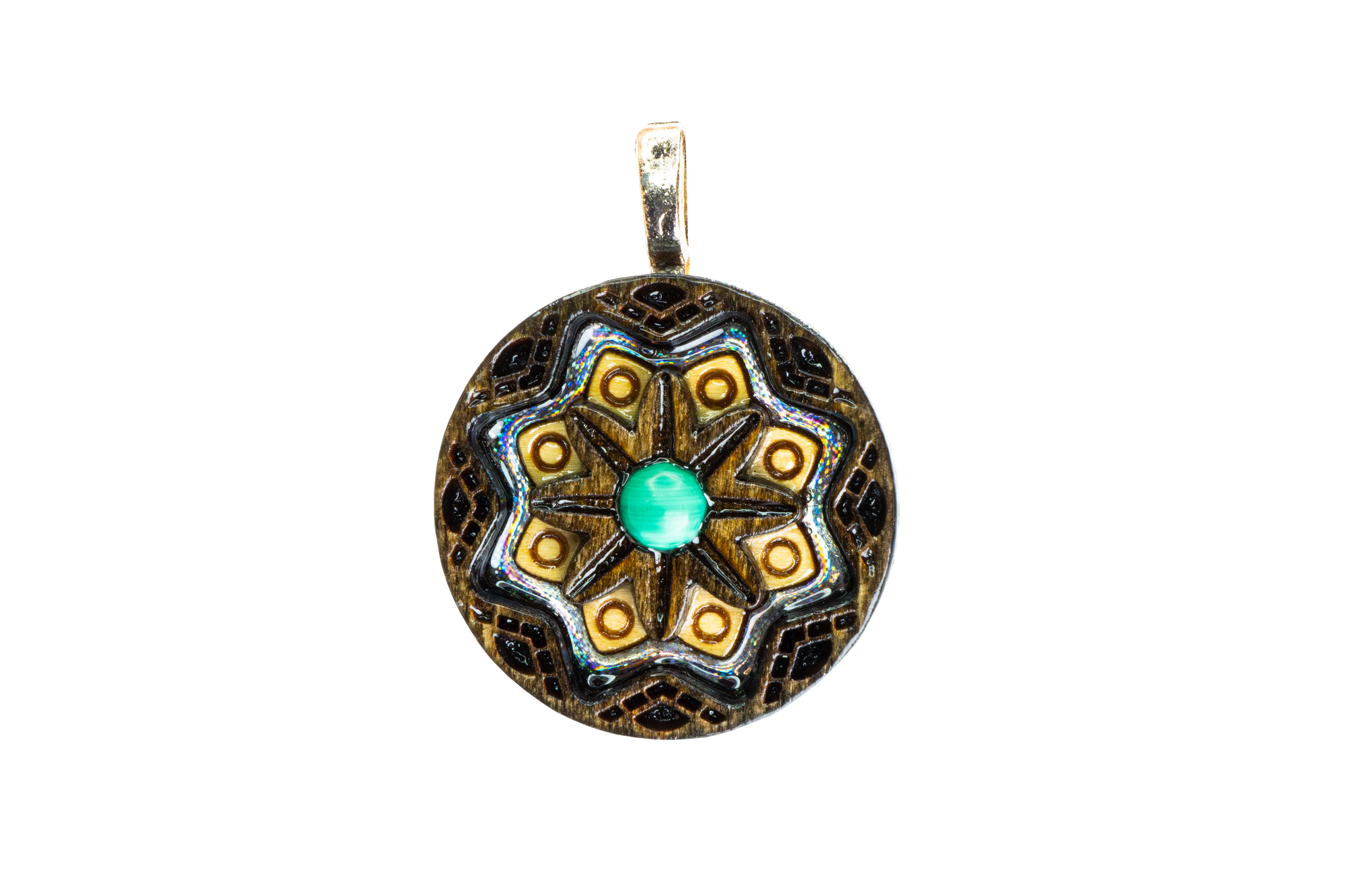 Mixed Stain Mini Mandala Tranquility - Malachite