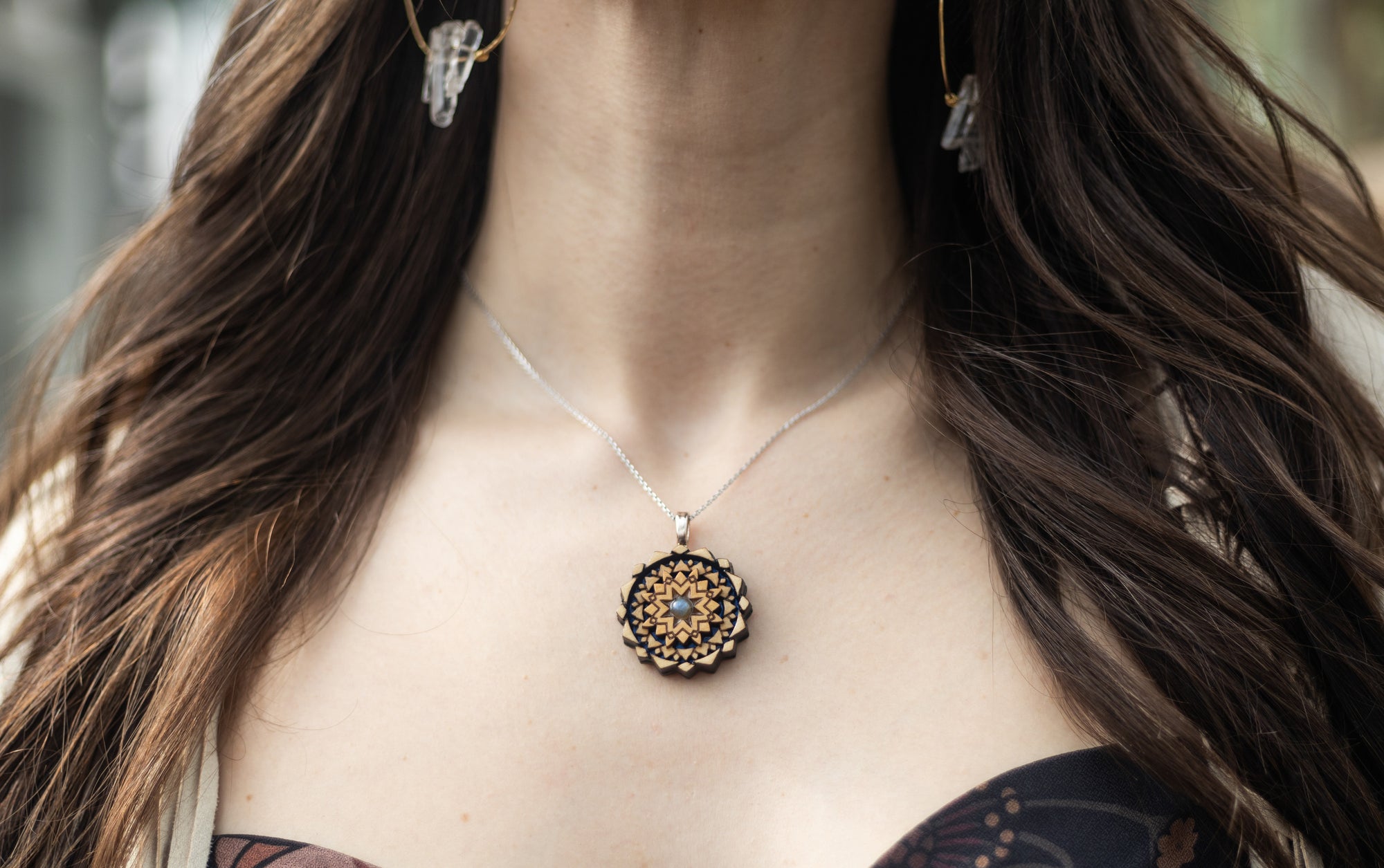 Light Stain Mini Mandala Serenity - Labradorite
