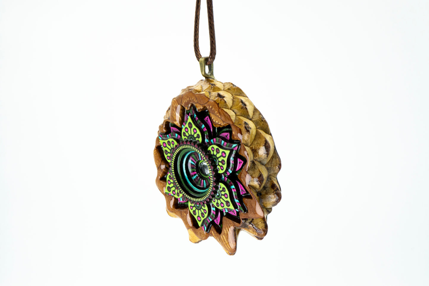 Elevated Pinecone Pendant - Fractal Dimension - 00005