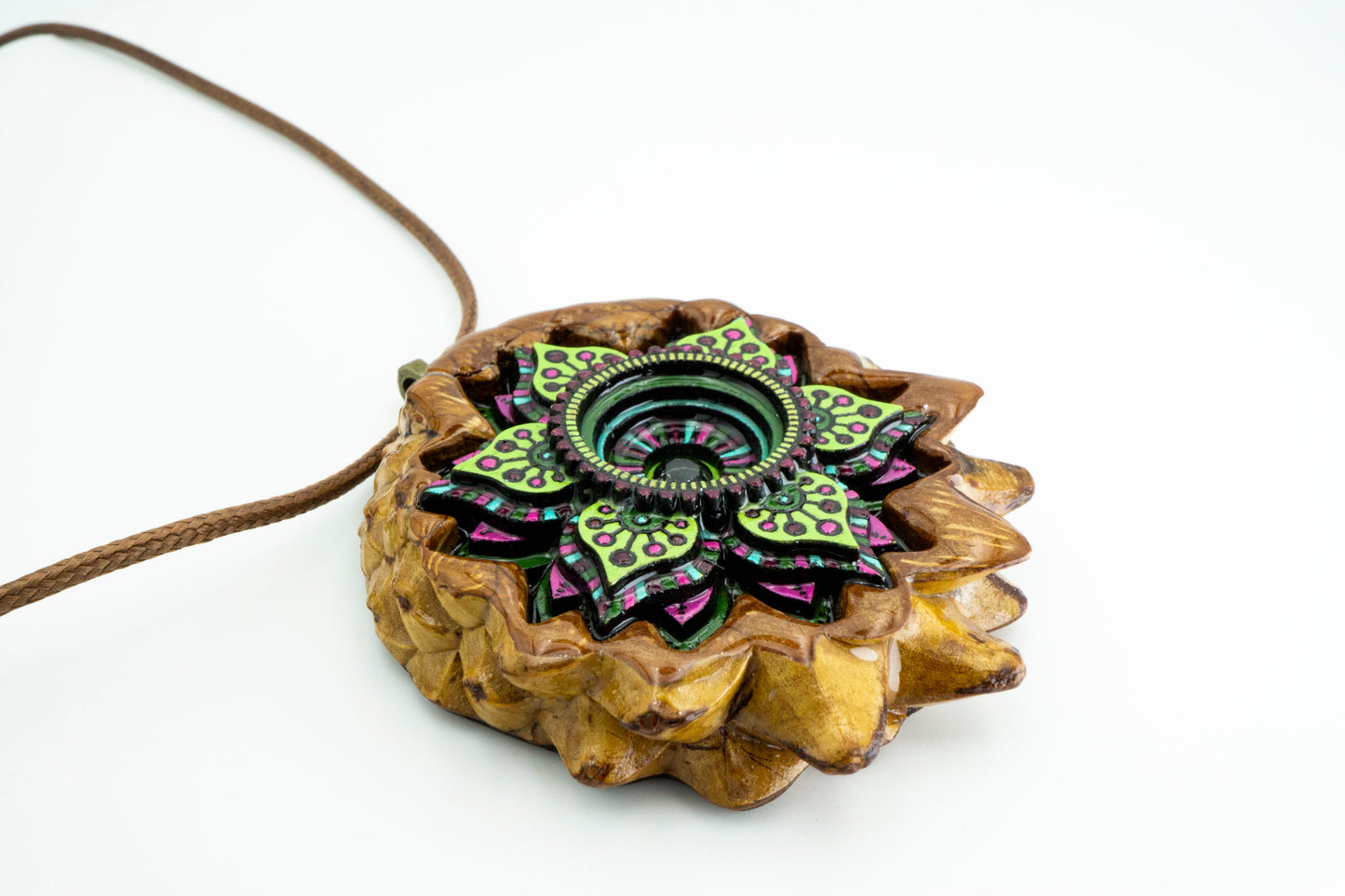 Elevated Pinecone Pendant - Fractal Dimension - 00005